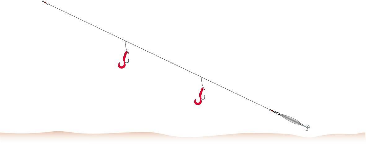 Großdorsch System, pink, mit 2 Haken