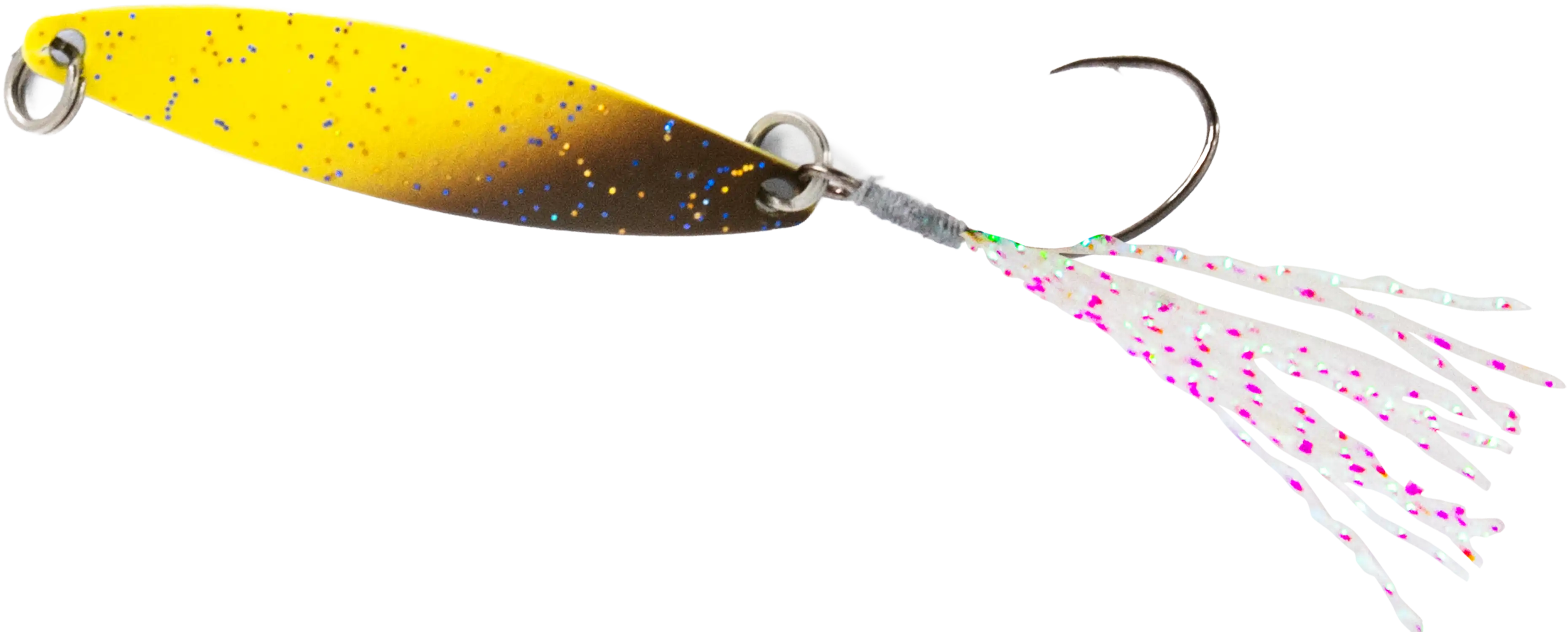 Spoon Laxxer 2,8 g pastellgelb, gold, blauer glitter / schwarz glitter