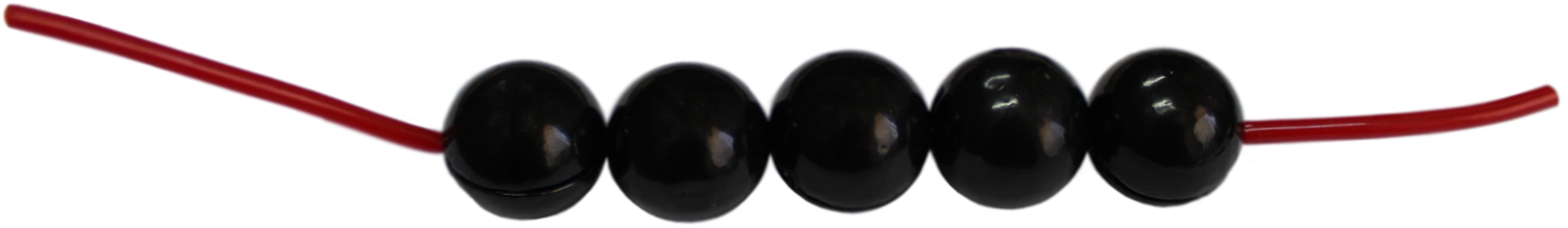Kugelblei auf Kette 2,5 g schwarz Inh. 5 Stk.