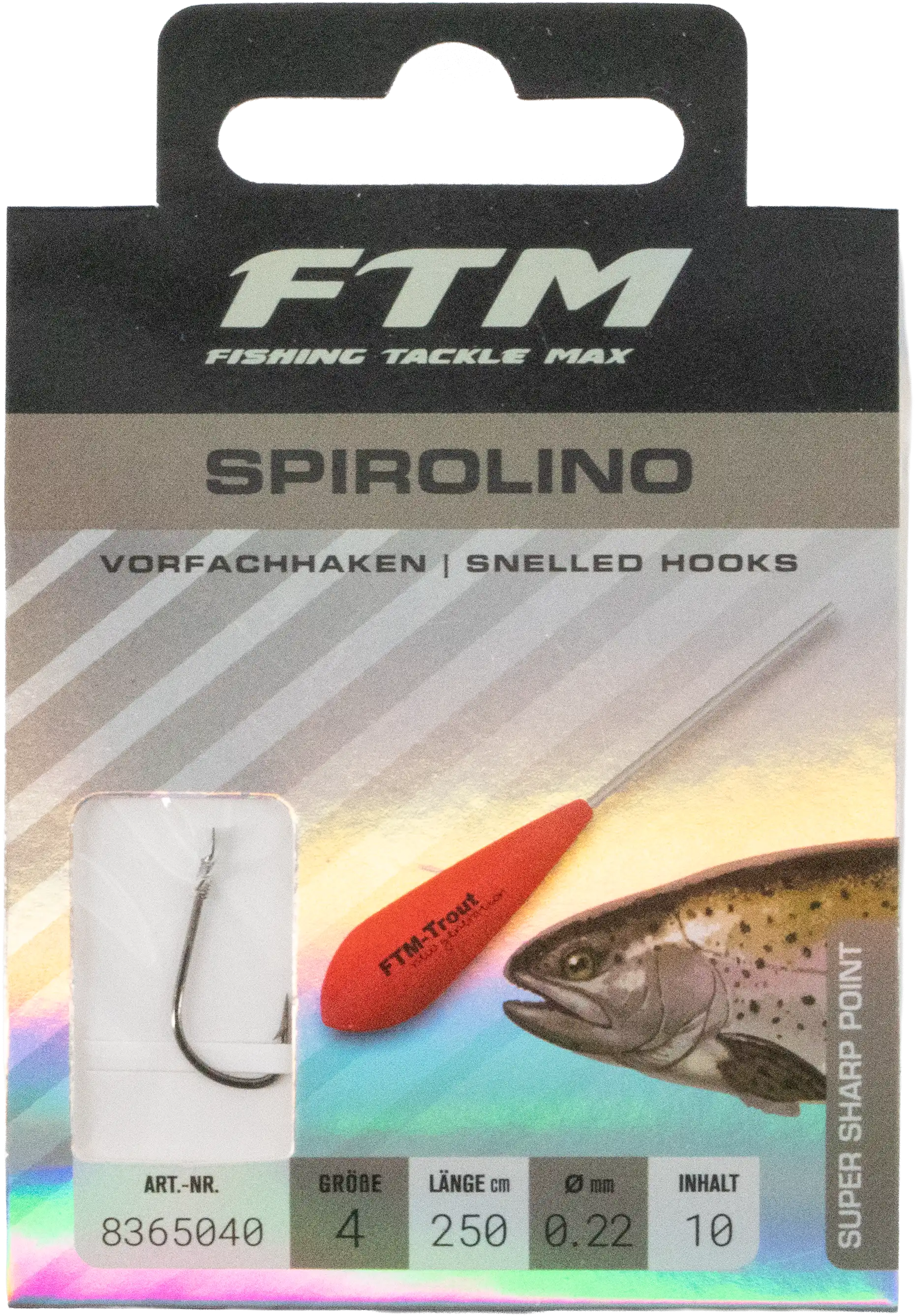 Vorfachhaken Spirolino 4 Ø 0,22 mm Inh. 10 Stk.