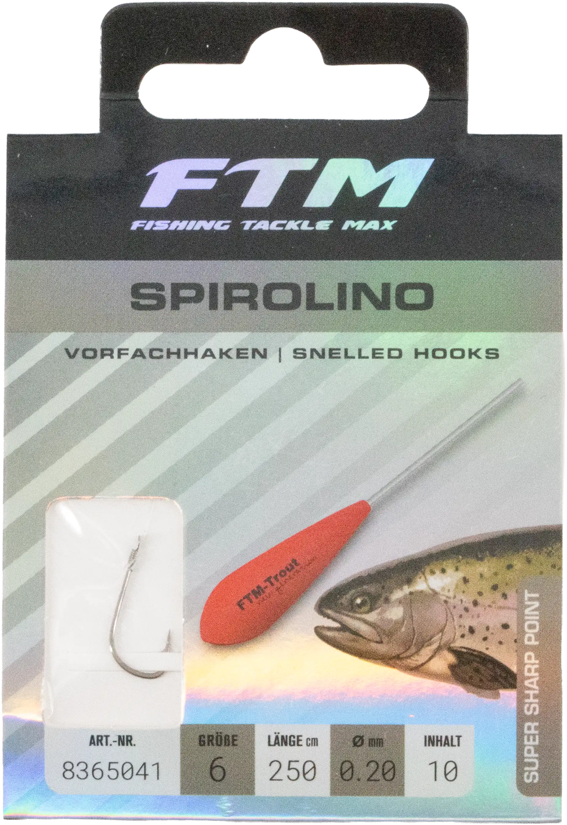 Vorfachhaken Spirolino 6 Ø 0,20 mm Inh. 10 Stk.