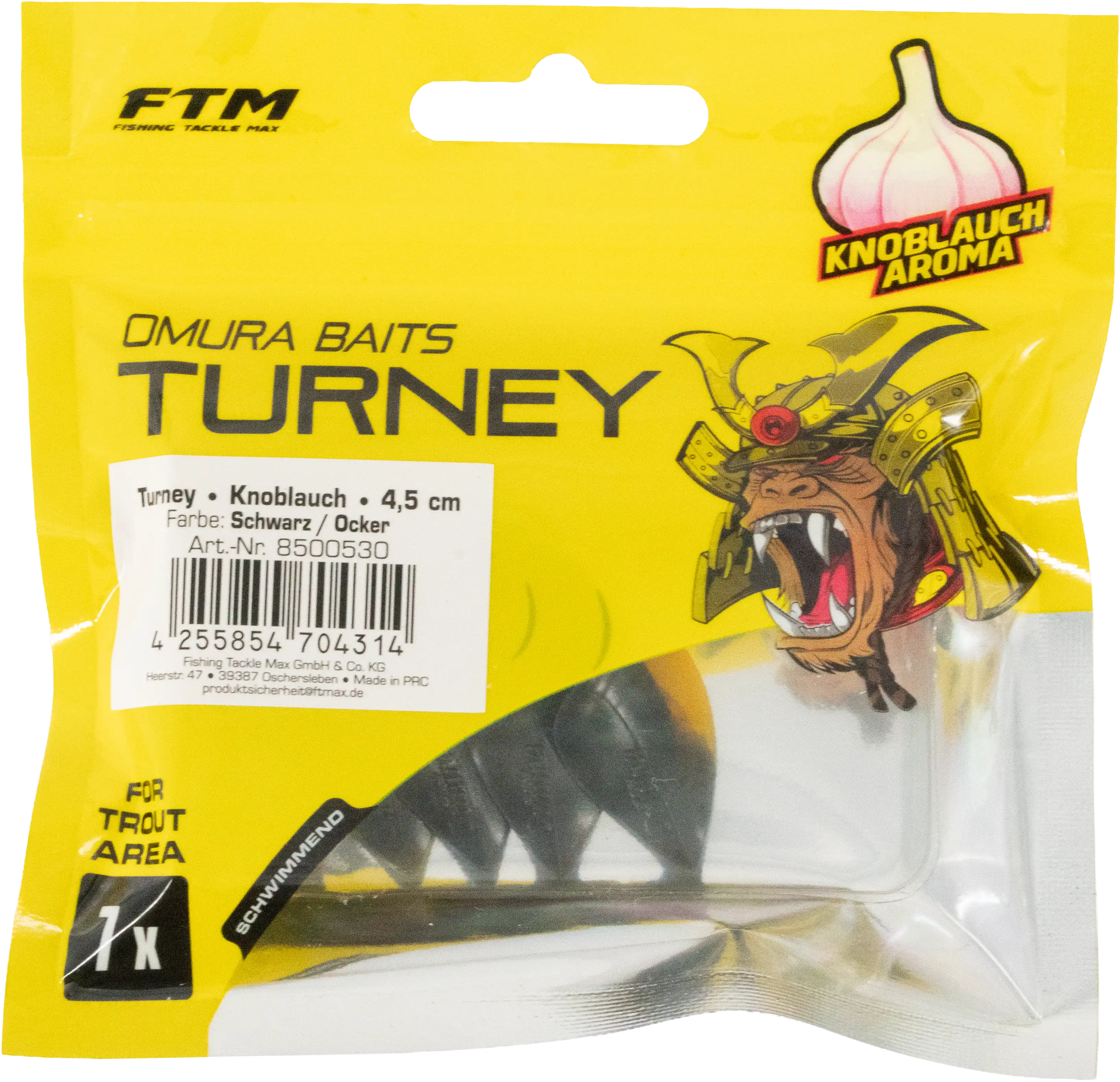 Omura Baits Turney Knoblauch Schwarz / Ocker 4,5 cm