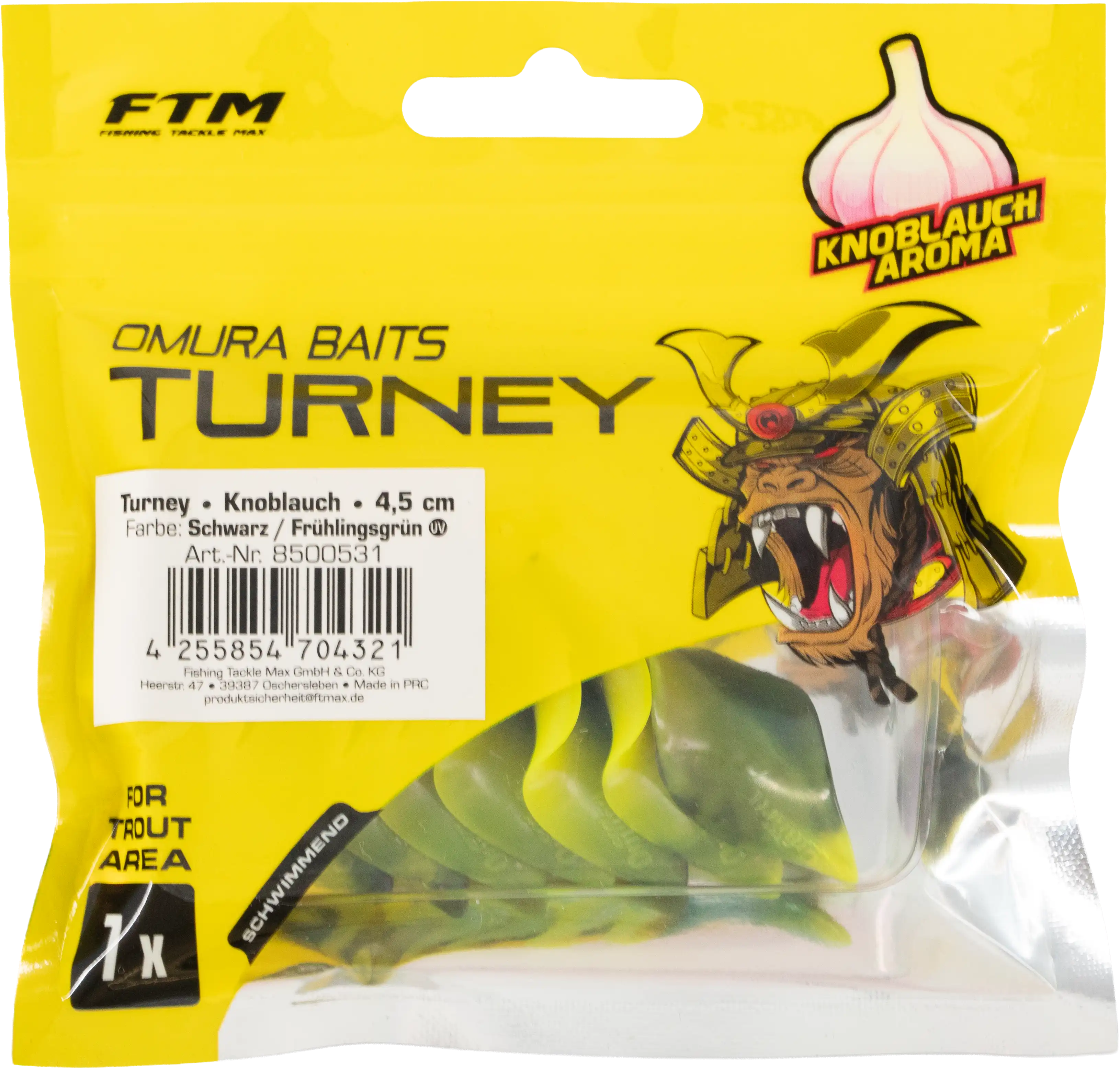 Omura Baits Turney Knoblauch Schwarz / Frühlingsgrün 4,5 cm