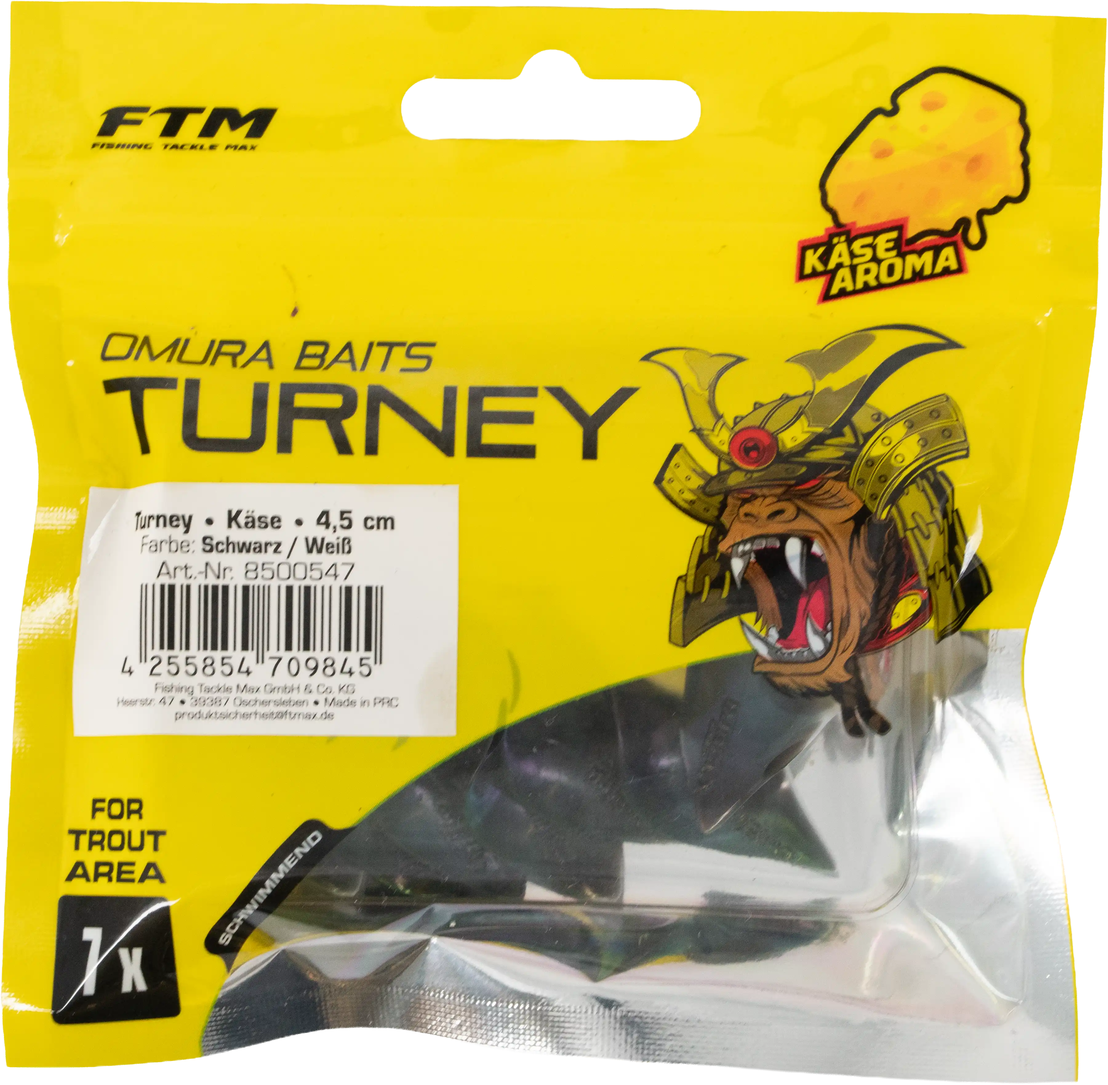 Omura Baits Turney Käse Schwarz / Weiß 4,5 cm