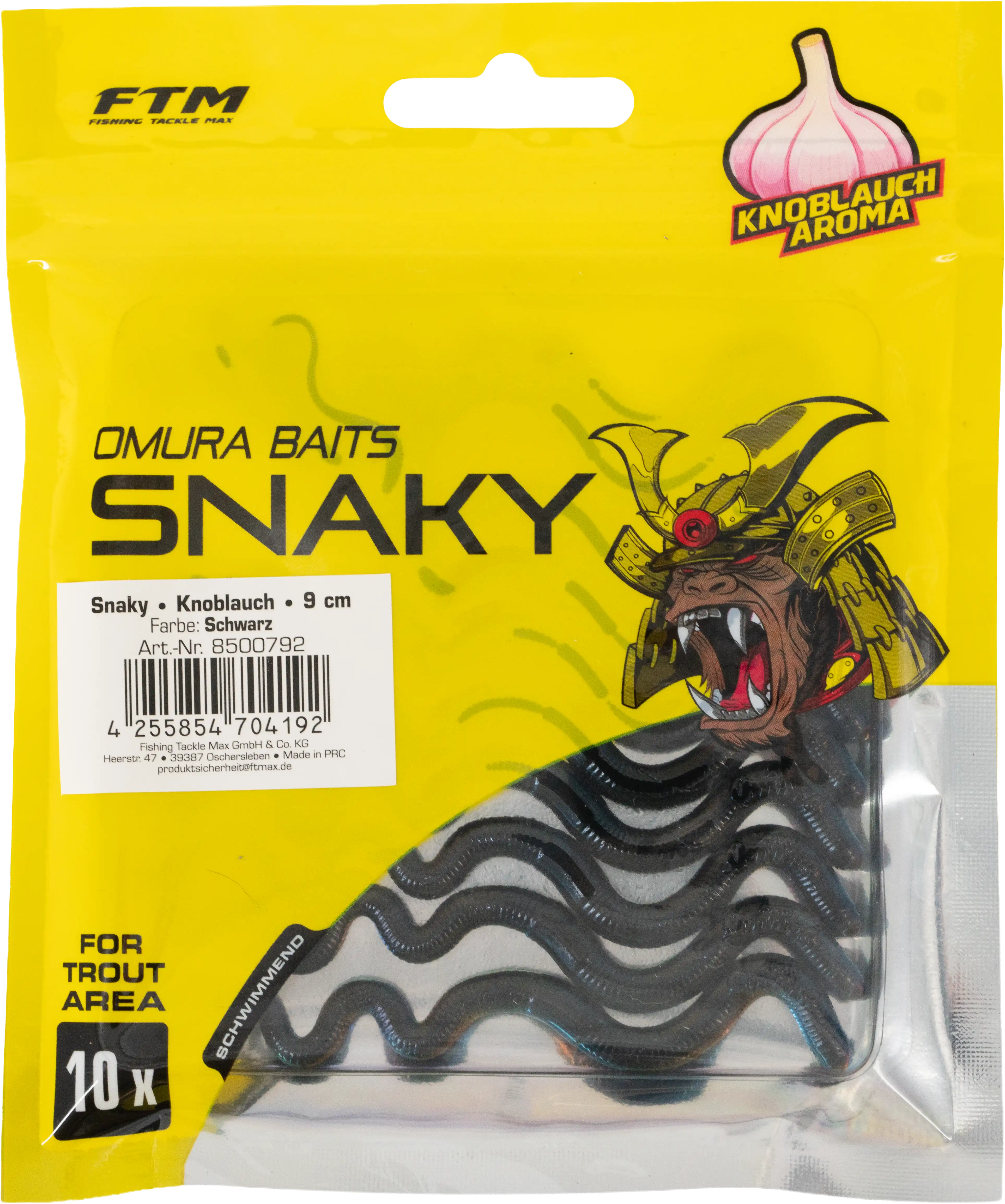 Omura Baits Snaky Knoblauch Schwarz 9 cm