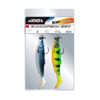Gum.FishSet 2St 12cm 7,5+15gBlue FirTig