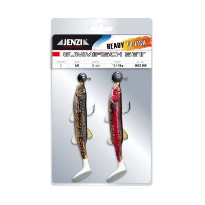Gum.FishSet 2St 12cm 10+15g Pike Trout