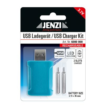 USB-Ladegerät inkl. 2 4x35 Akkus