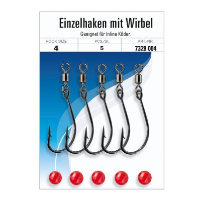 Einzelhaken m Wirbel,5St G.4