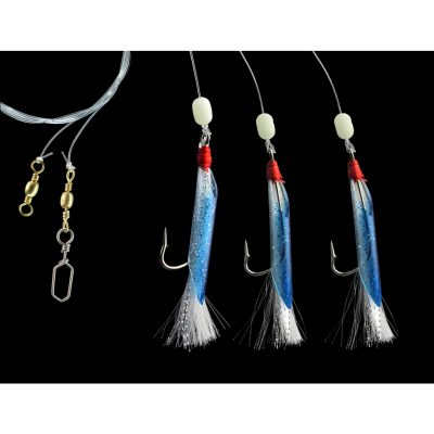 Meeres-Vorfach 3 Arm blau-glit