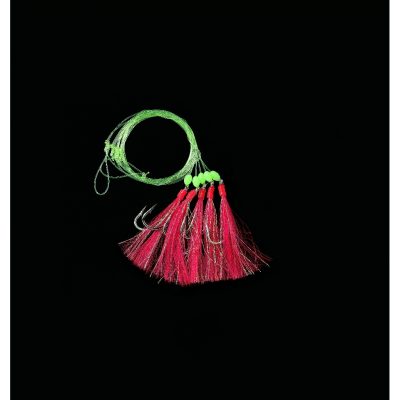 Makrelenpatern. 5 Haken, Rot