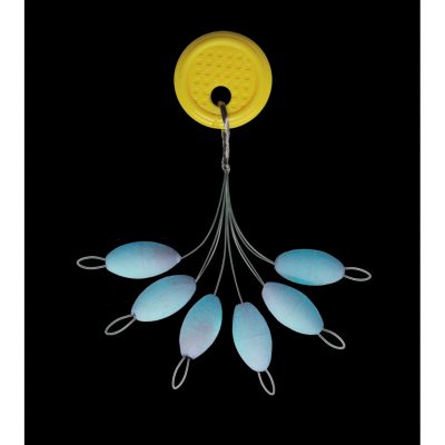 Oval-fl. Bead sml 6/SB lum.blu