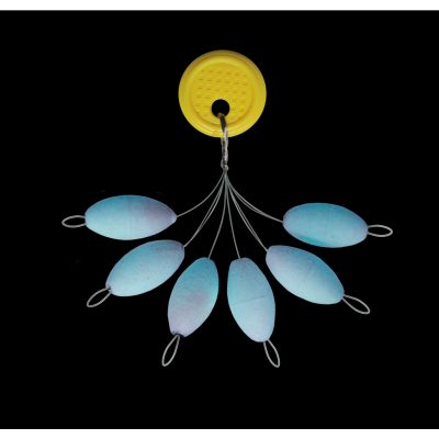 Oval-fl.Bead med. 6/SB lum.blu