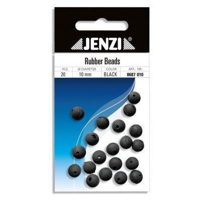 Gummi-Perlen Schwarz 10 mm. SB