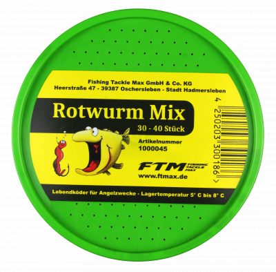 Rotwurm Mix Dose Inh. 30 - 40 Stk.