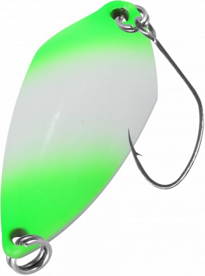 Spoon Tremo 0,9 g neon grün lumi / schwarz m. Glitter lumi
