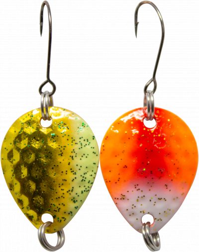 Bilg Spoon 2 Stück orange - rot - weiß / gold / orange - rot - weiß 1,7g