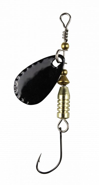 Forellen Blinker 2,5 g schwarz / orange