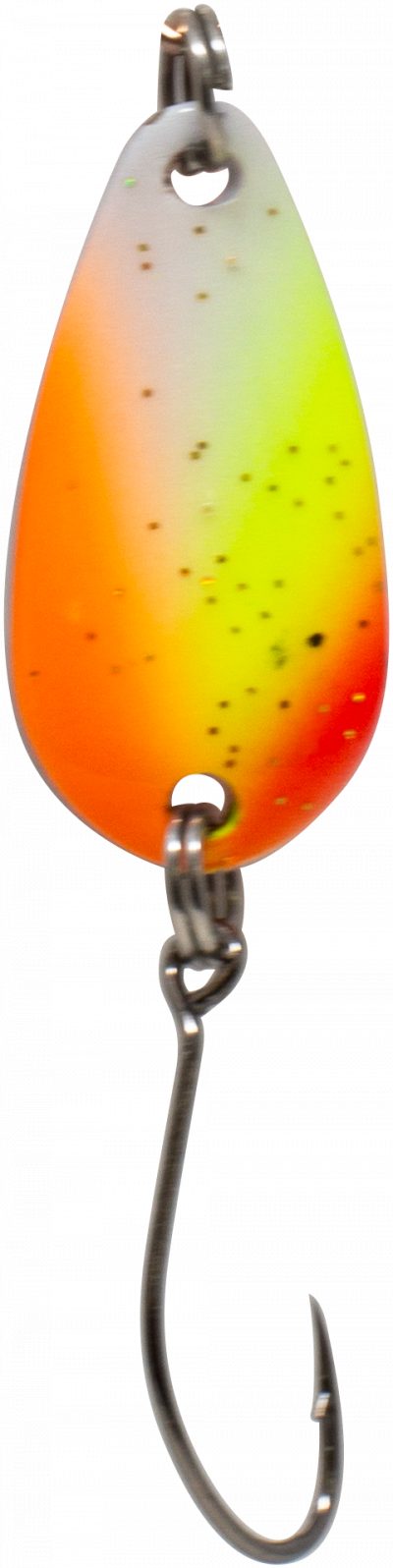 Spoon Bee 1,8 g rot - orange - gelb - weiß goldener Glitter / schwarz - orange