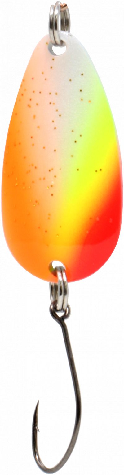 Spoon Bee 3,7 g rot - orange - gelb - weiß goldener Glitter / weiß