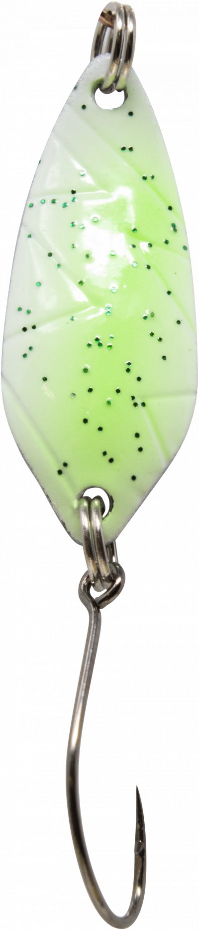 Spoon Strike 2,1 g weiß-grün m. Glitter / silber