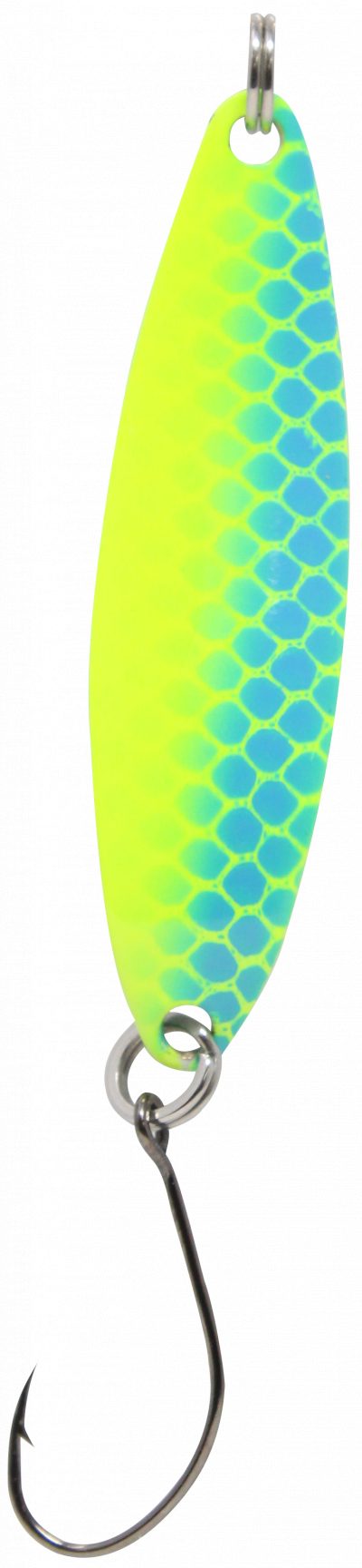Spoon Heavy 5 g Chartreuse / blue / white with dots