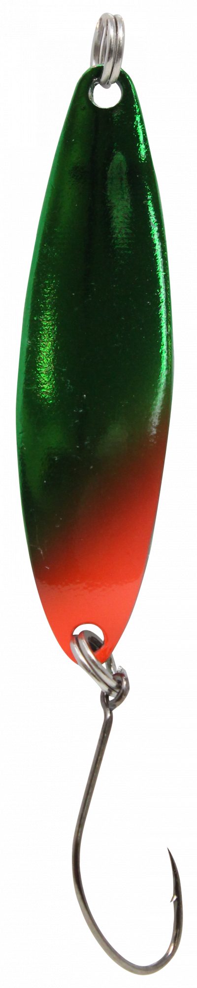 Spoon Heavy 6,5 g green plated / orange / black with dots