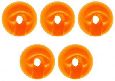 Tungsten Perle Omura geschlitzt Ø 3,8 mm fluo rot