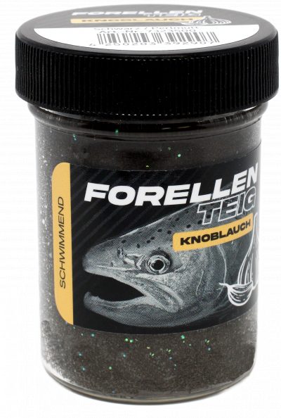 Forellenteig Knoblauch schwimmend 50 g Schwarz / Perlmutt