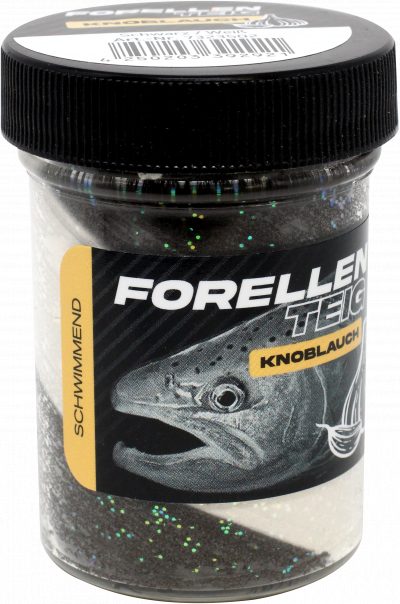 Forellenteig Knoblauch schwimmend 50 g Schwarz / Weiß