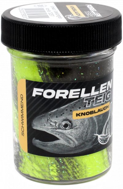 Forellenteig Knoblauch schwimmend 50 g Schwarz / Grashüpfergrün UV