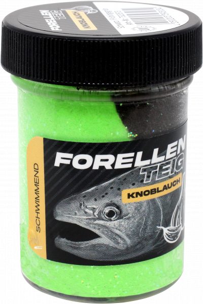 Forellenteig Knoblauch schwimmend 50 g Schwarz / Frühlingsgrün UV