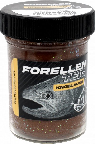Forellenteig Knoblauch schwimmend 50 g Braun