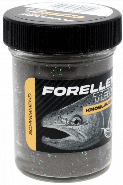 Forellenteig Knoblauch schwimmend 50 g Schwarz / Grau