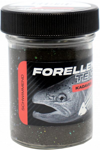 Forellenteig Kadaver schwimmend 50 g Schwarz / Perlmutt