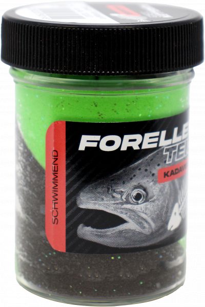 Forellenteig Kadaver schwimmend 50 g Schwarz / Frühlingsgrün UV