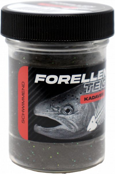 Forellenteig Kadaver schwimmend 50 g Schwarz / Grau