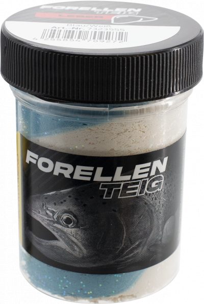 Forellenteig Leber schwimmend 50 g Blau/Weiß