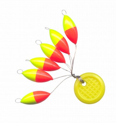 Trout Piloten oval gelb / rot Inh. 6 Stk.