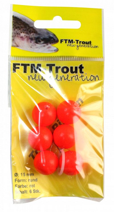 Trout Piloten rund rot Ø 15 mm Inh.6 Stk.