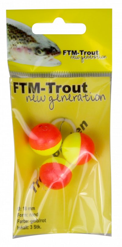 Trout Piloten rund orange / gelb Ø 18 mm Inh. 3 Stk.