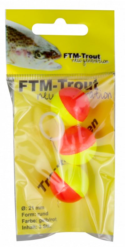 Trout Piloten rund orange / gelb Ø 21 mm Inh. 3 Stk.