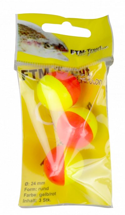 Trout Piloten rund orange / gelb Ø 24 mm Inh. 3 Stk.