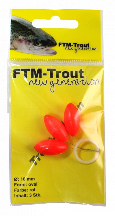 Trout Piloten oval rot Ø 10 mm Inh. 3 Stk.