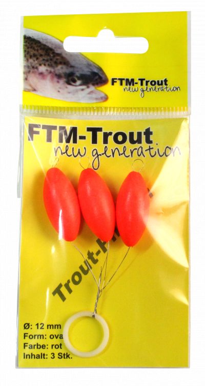 Trout Piloten oval rot Ø 12 mm Inh. 3 Stk.