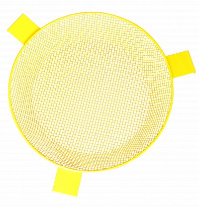 Sieb mittel 4 mm gelb / Metall