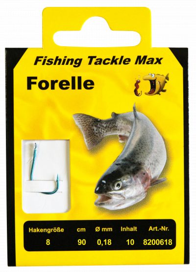 Haken geb. Forelle  08 Ø 0,18 mm Inh. 10 Stk.