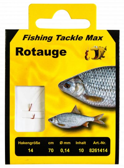Haken geb. Rotauge  14 Ø 0,14 mm Inh. 10 Stk.