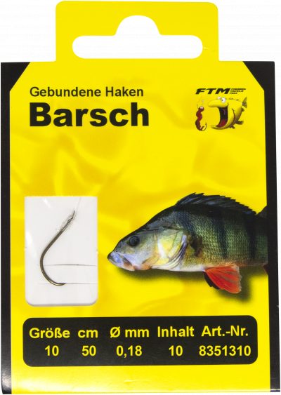 Haken geb. Barsch 10 Ø 0,18 mm Inh. 10 Stk.
