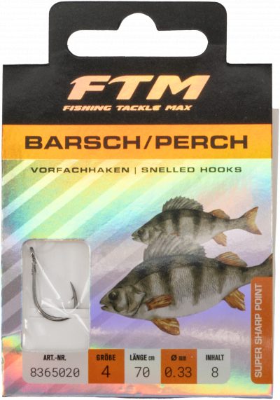 Vorfachhaken Barsch 4 Ø 0,33 mm Inh. 8 Stk.